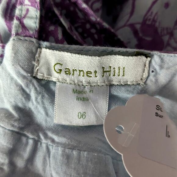 Garnet Hill Dress Girls Size 6 Purple Butterfly Sundress Strappy - Picture 7 of 8